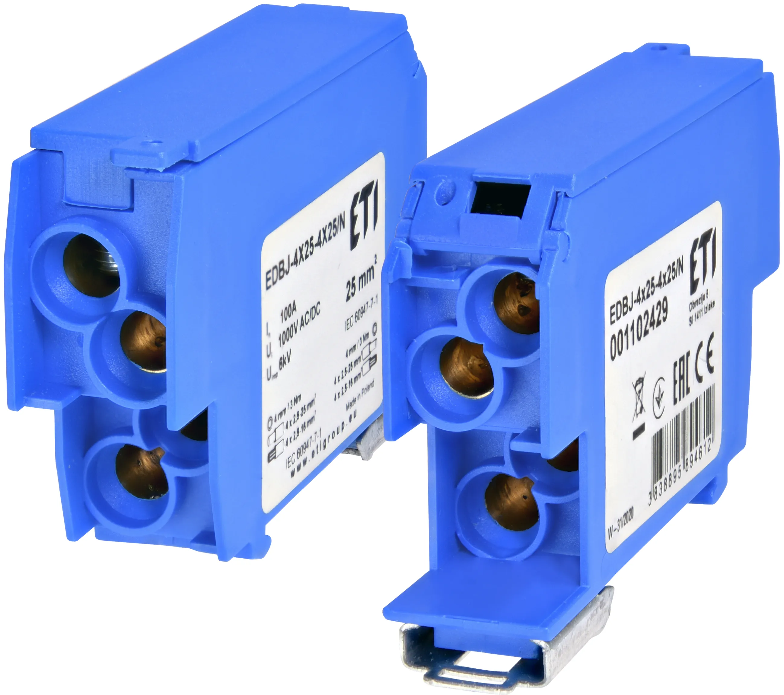 Distribution block EDBJ-4x25-4x25/N 001102429