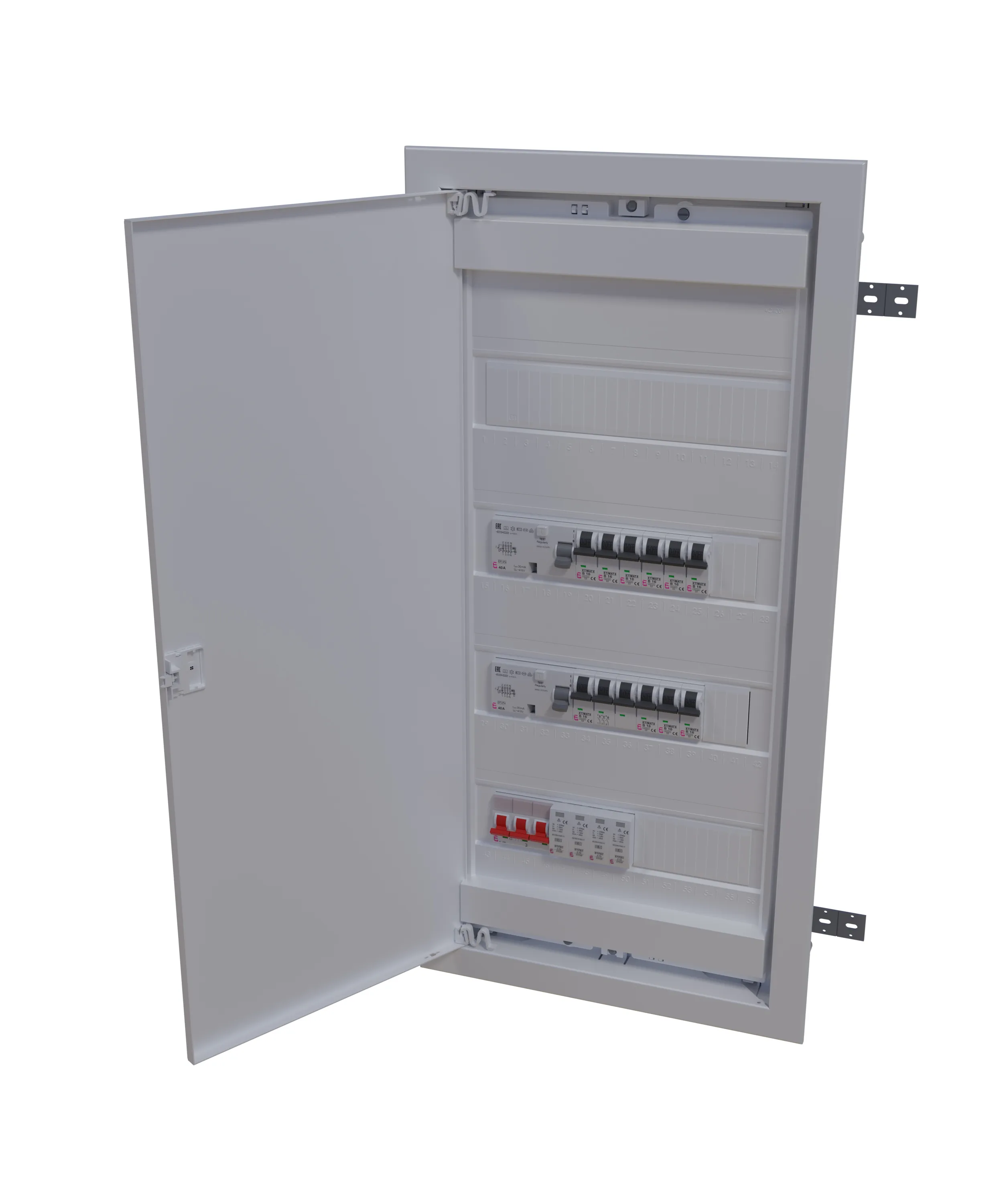 Assemblied distribution box UP4;L;S;2FI;1x3B16;13xB16 001105140