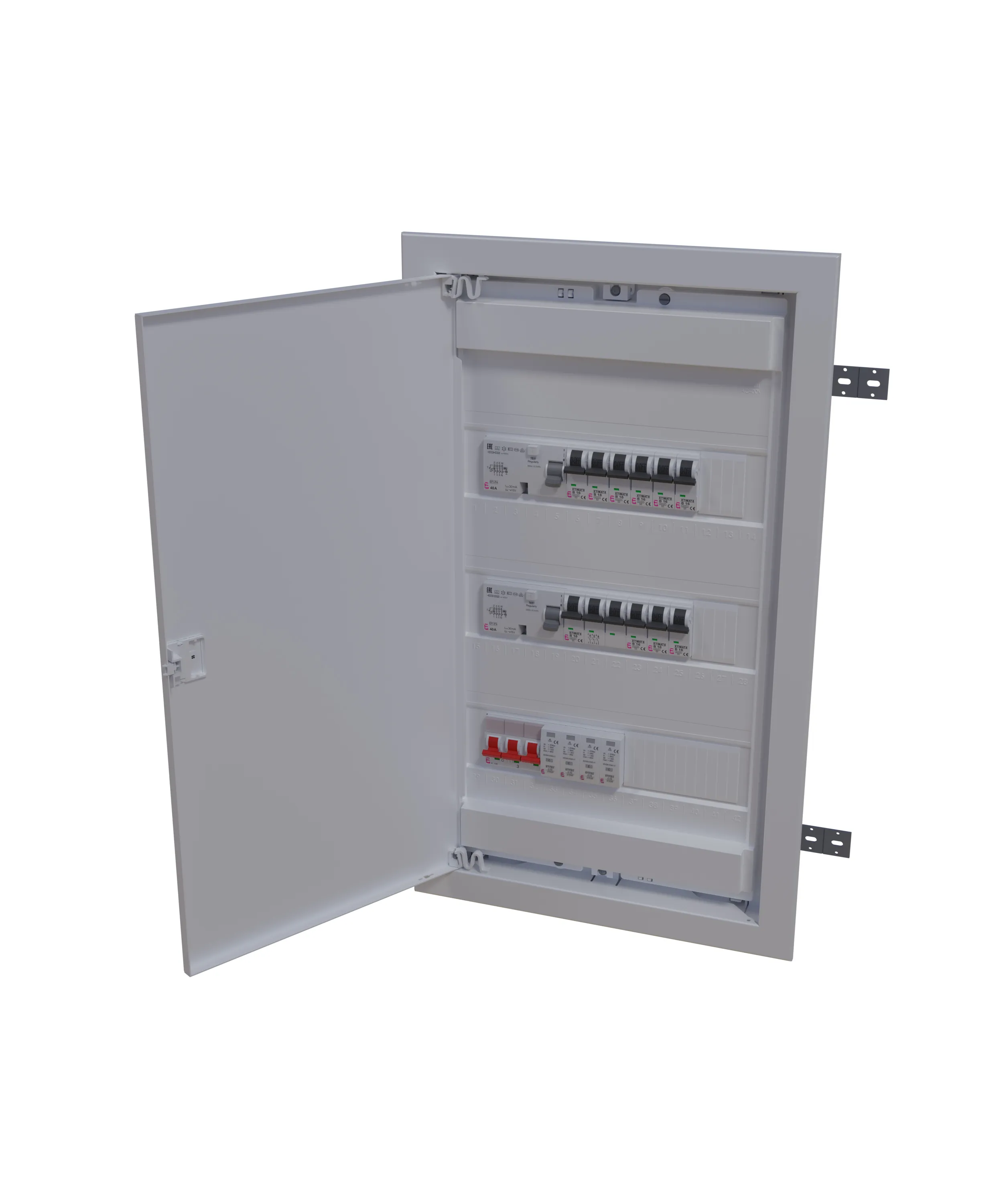 Assemblied distribution box UP3;L;S;2FI;1x3B16;13xB16 001105142