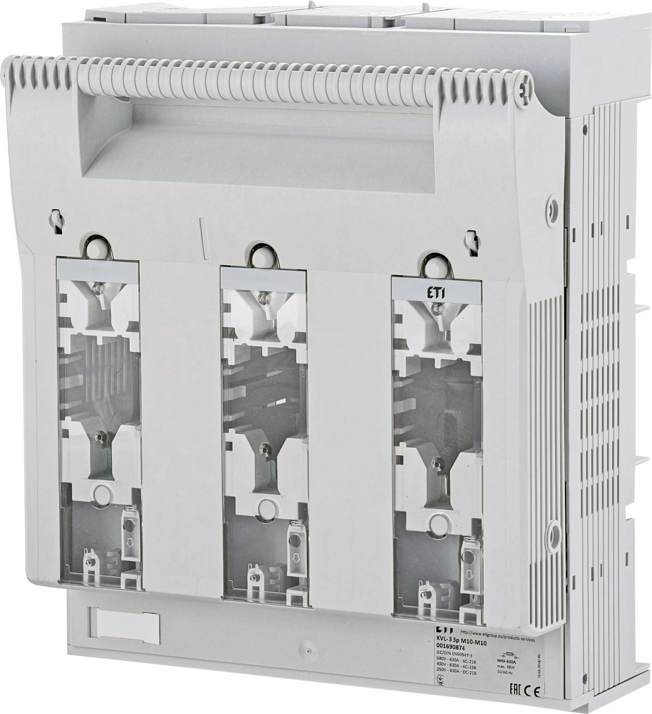 Fuse switch disconnector KVL-3 3p M10-M10 001690874