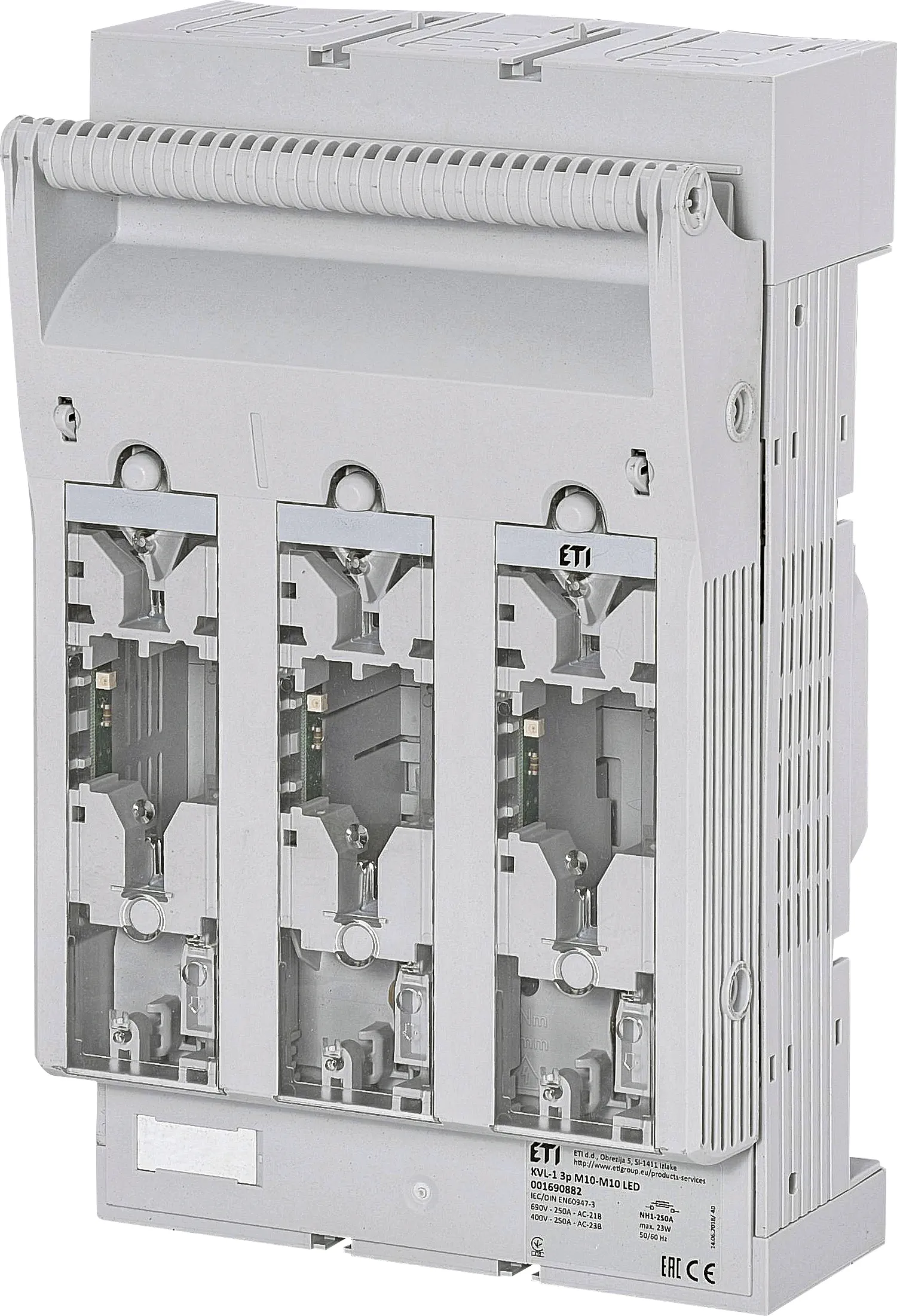 Fuse switch disconnector KVL-1 3p M10-M10 LED 001690882