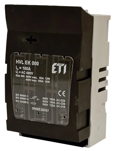 Fuse switch disconnector HVL EK 000 3p M8 001701000