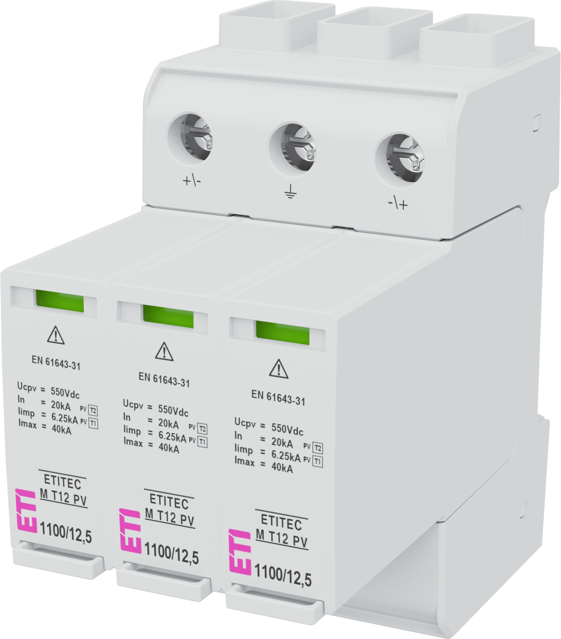 Surge arrester ETITEC M T12 PV 1100/12,5 Y 002440511
