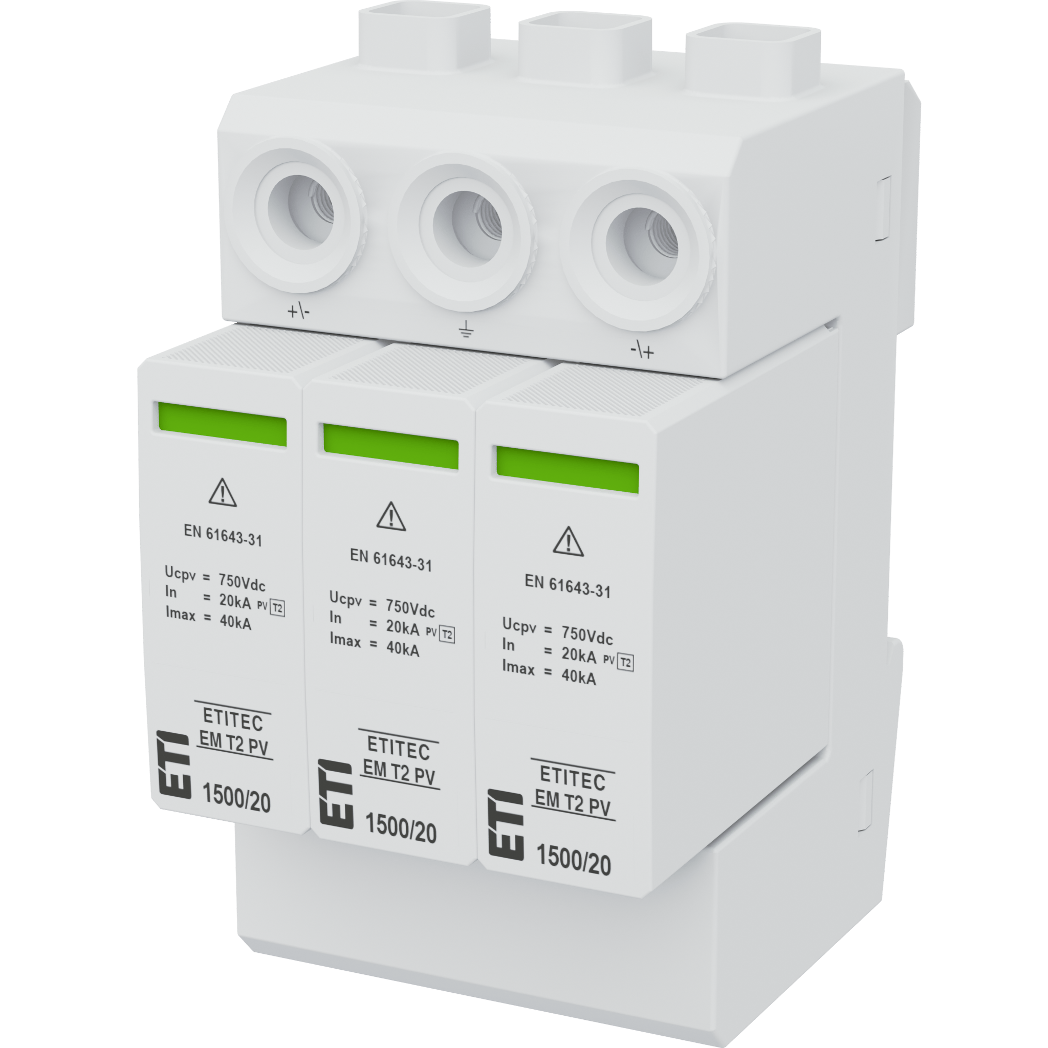Surge arrester ETITEC EM T2 PV 1500/20 Y RC 002440626