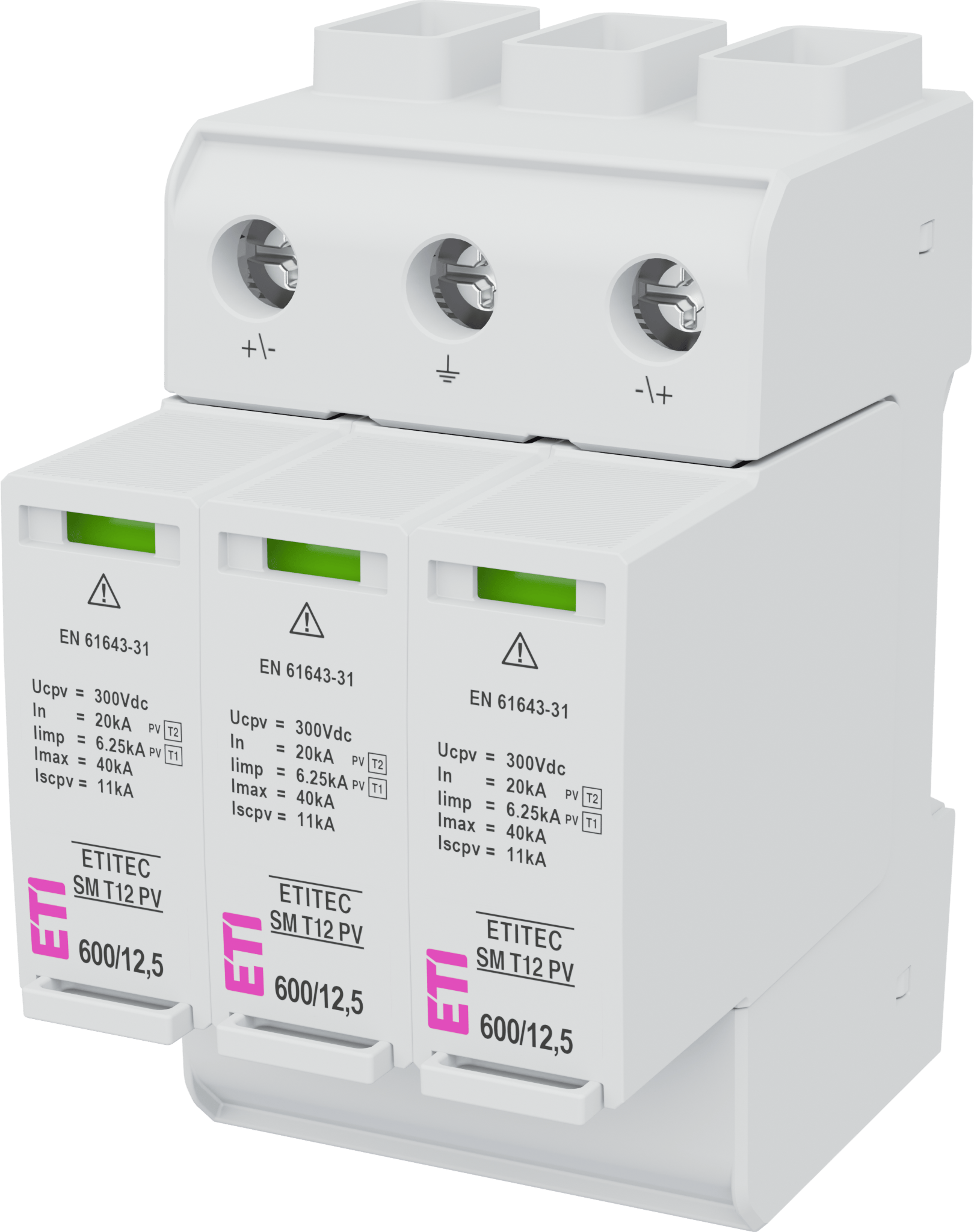 Surge arrester ETITEC ESM T12 PV 1200/6,25 Y 002440640