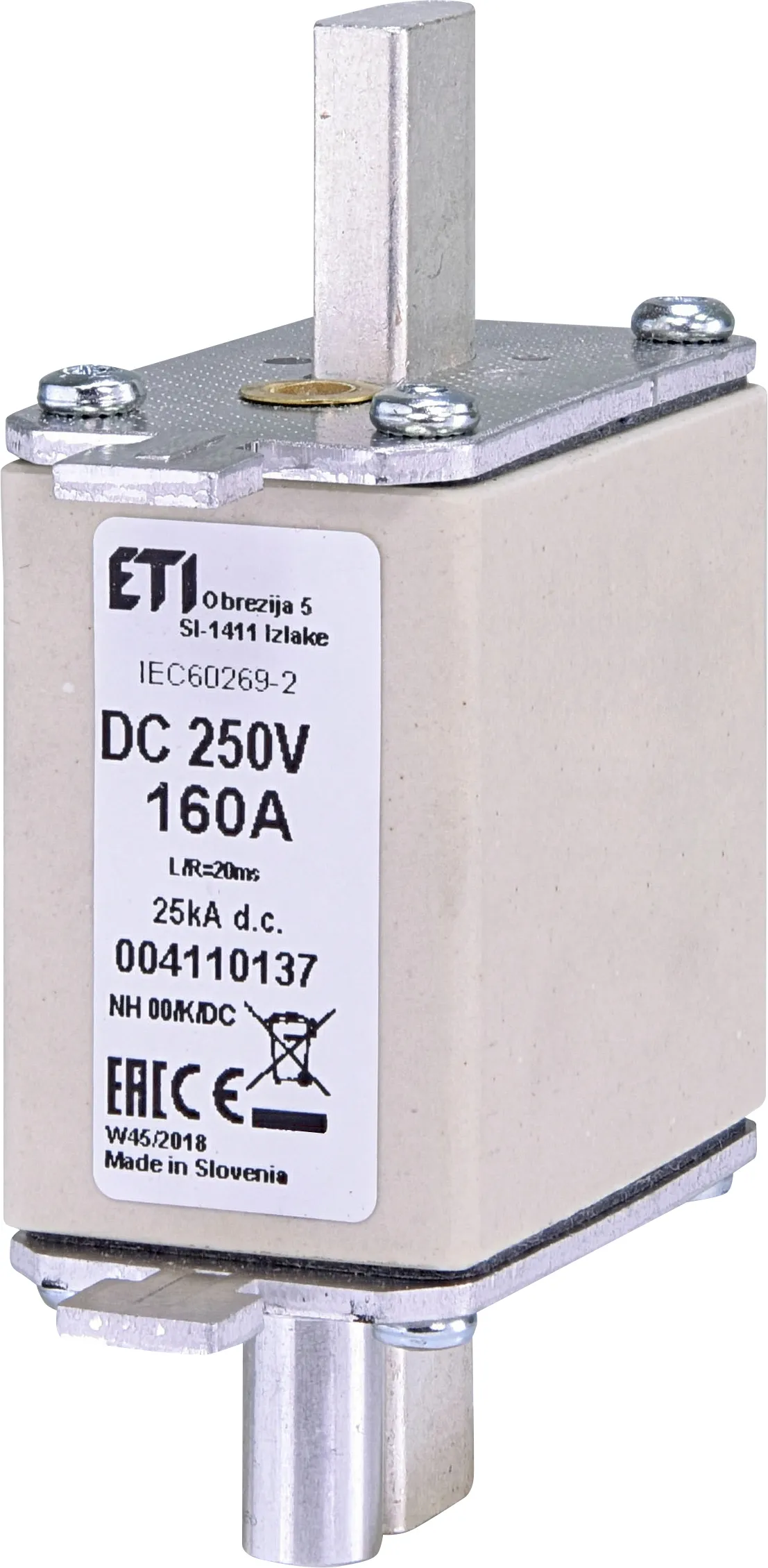 Fuse link NH00/K 200A/250V DC 004110141