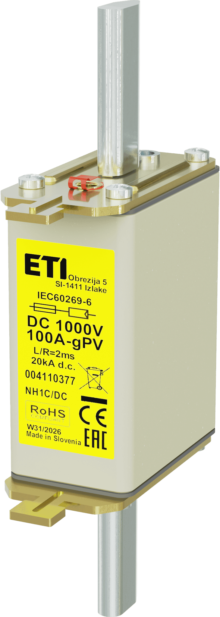 Fuse link NH1C gPV 100A/1000V DC 004110377