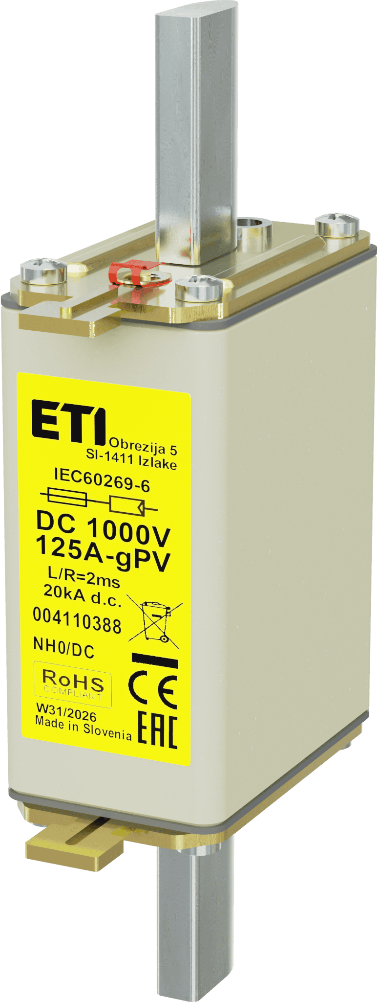 Fuse link NH0 gPV 125A/1000V DC 004110388