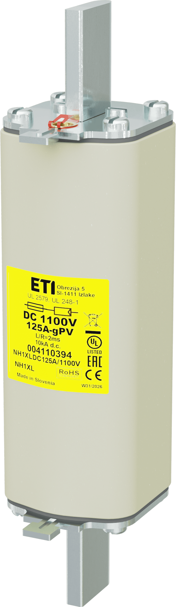 Fuse link NH1XL gPV 125A/1100V DC UL 004110394