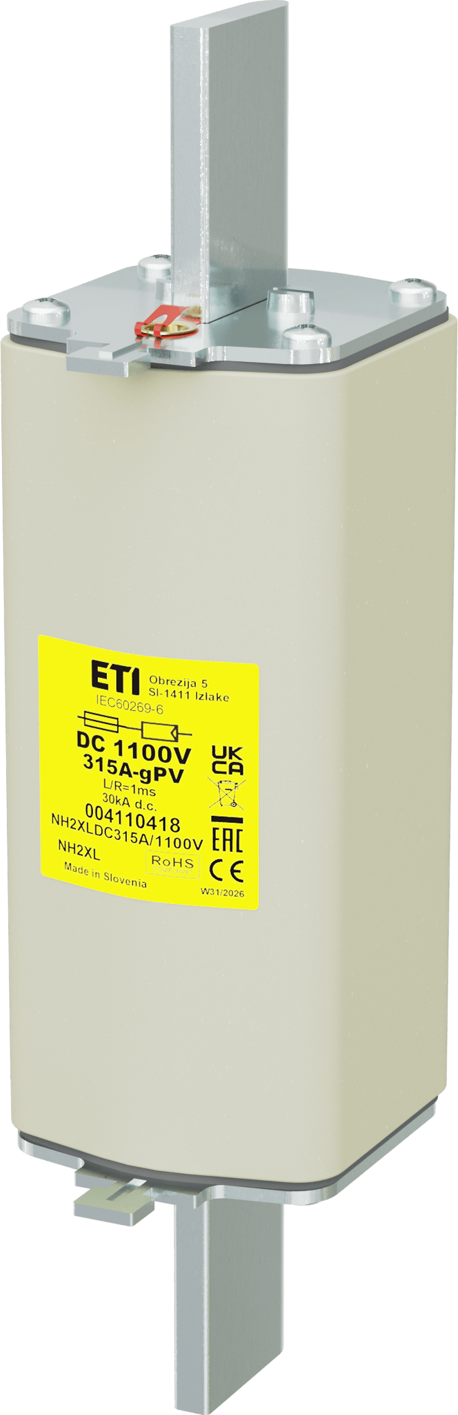 Fuse link NH2XL gPV 315A/1100V DC 004110418