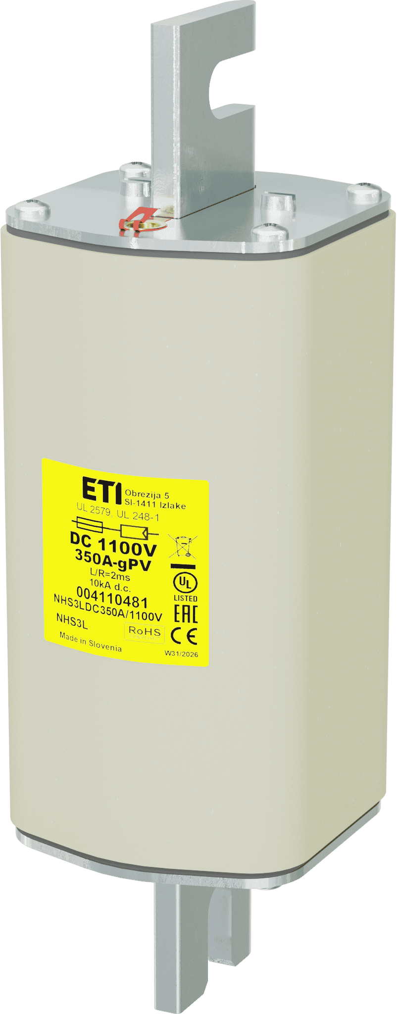 Fuse link NHS3L gPV 350A/1100V DC UL 004110481