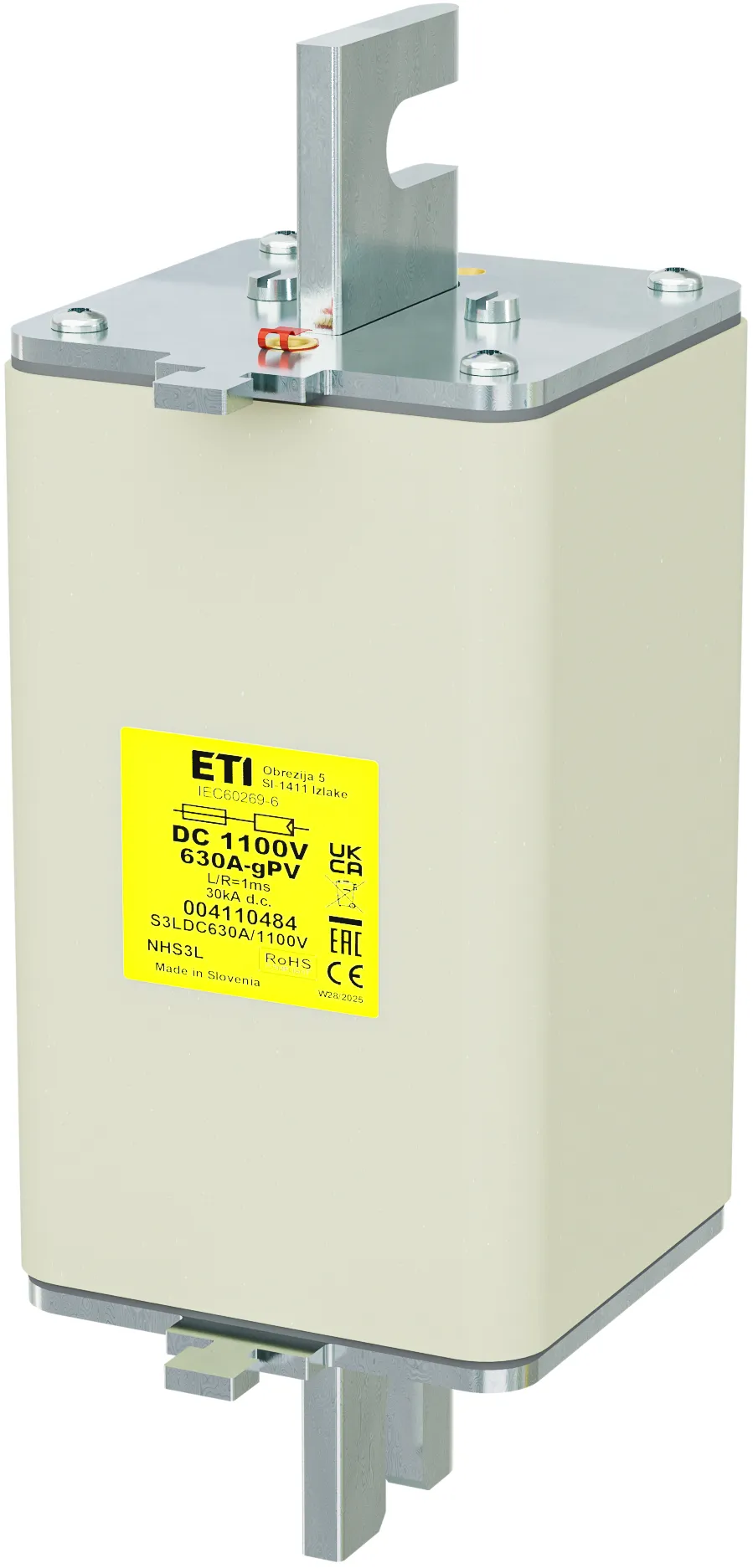 Fuse link NHS3L gPV 630A/1100V DC 004110484