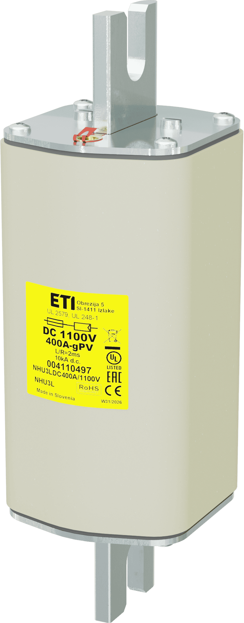 Fuse link NHU3L gPV 400A/1100V DC UL 004110497