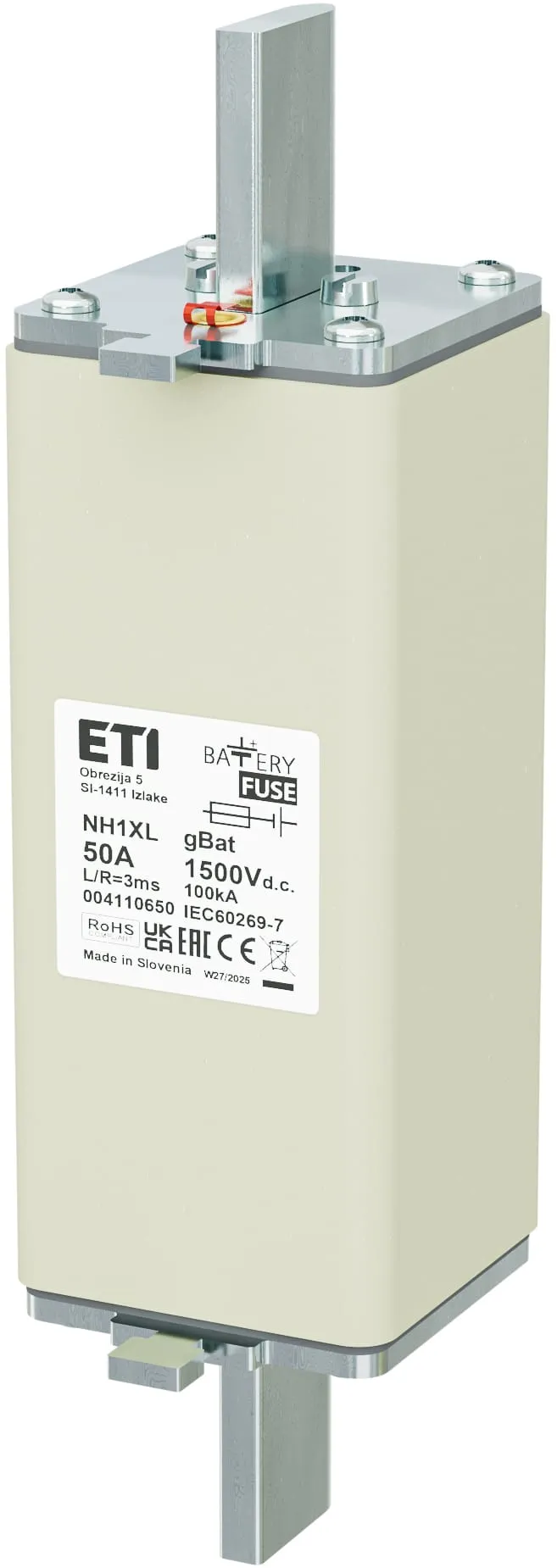 Fuse link NH1XL gBat 50A/1500V DC 004110650