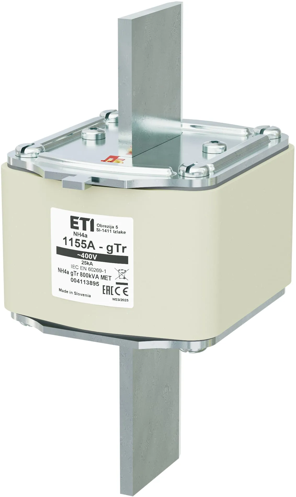 Fuse link NH4a gTr 1155A/400V/800kVA MET 004113895