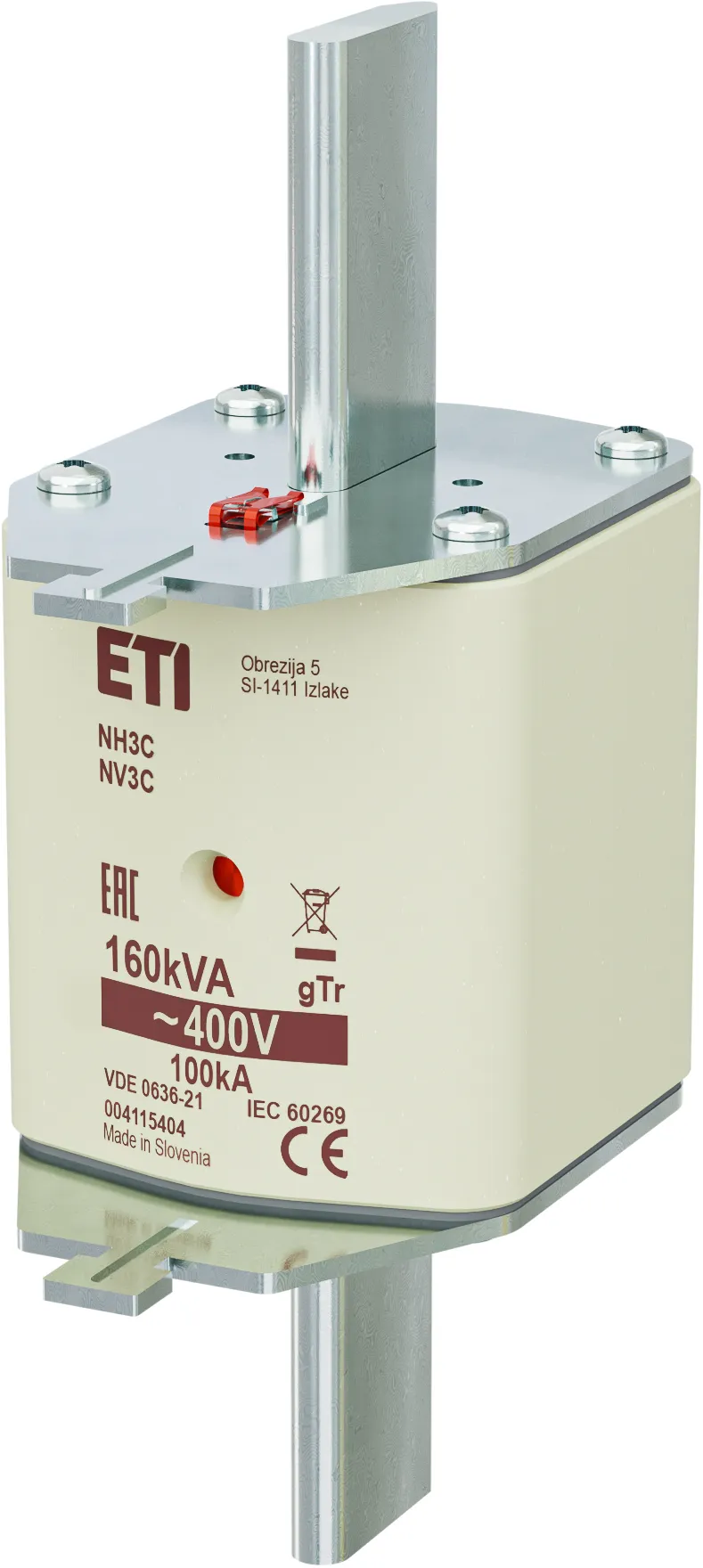 Fuse link NH3C gTr 231A/400V/160kVA 004115404