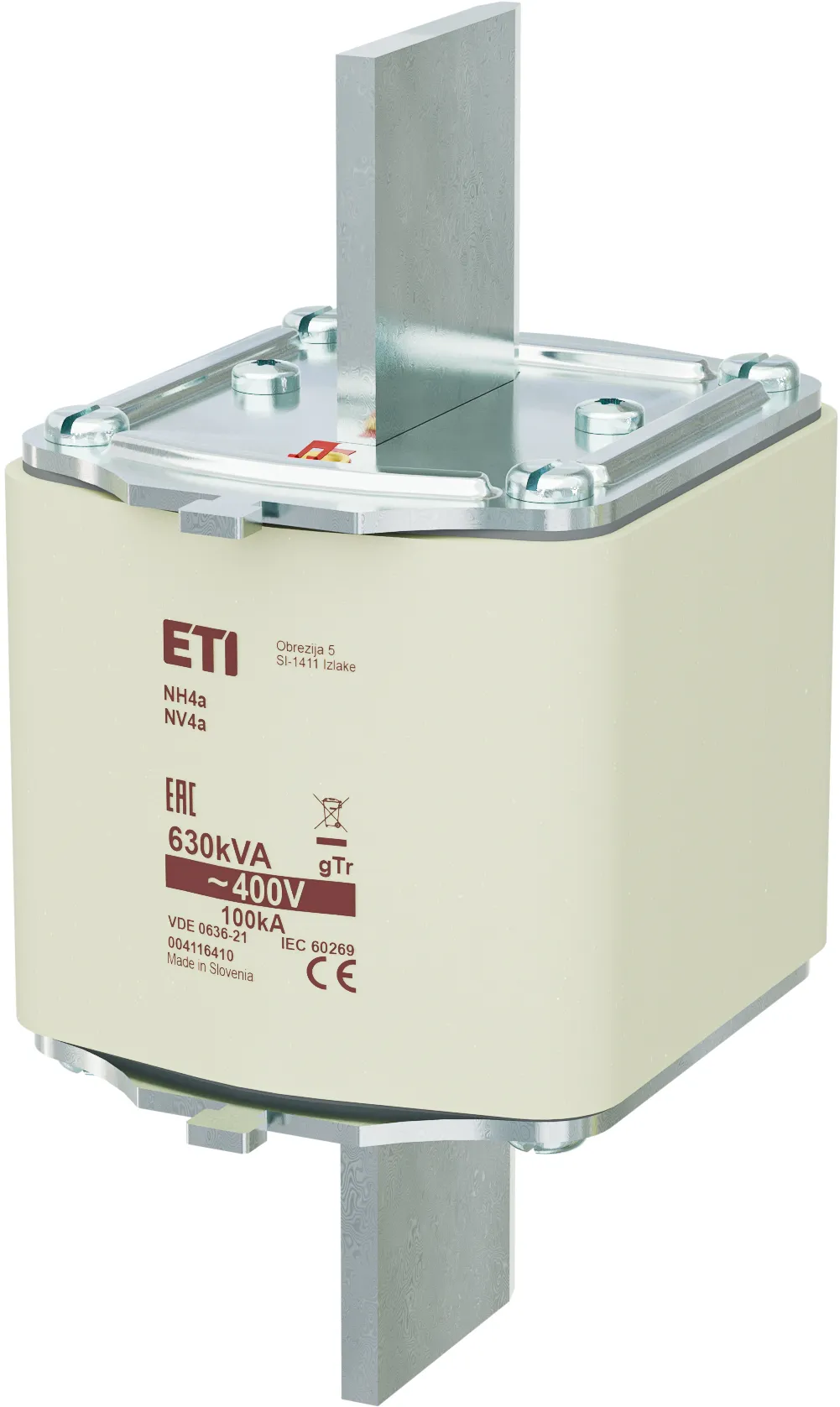 Fuse link NH4a gTr 909A/400V/630kVA 004116410