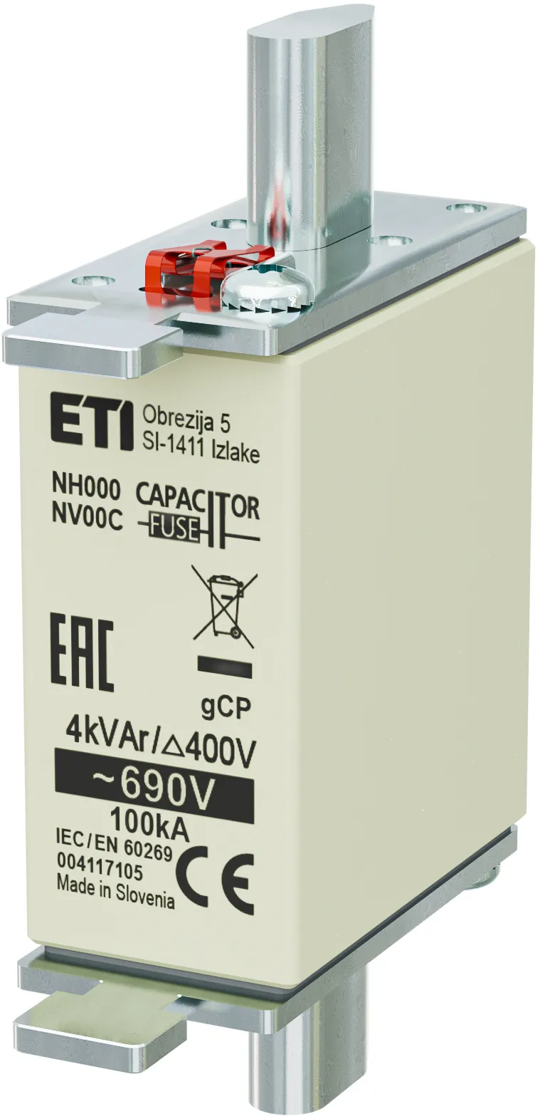 Fuse link NH000 gCP 4kVAr/690V 004117105