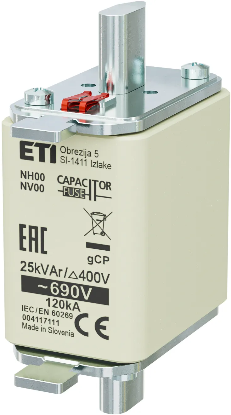 Fuse link NH00 gCP 25kVAr/690V 004117111