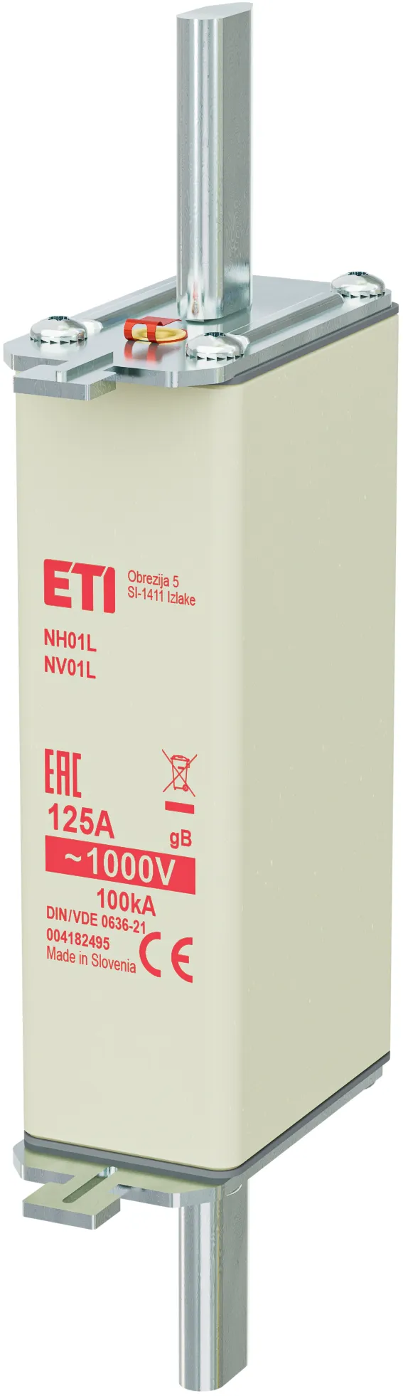 Fuse link NH01L gB 125A/1000V 004182495