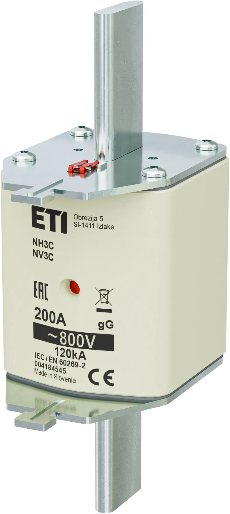 Fuse link NH3C gG 200A/800V 004184545