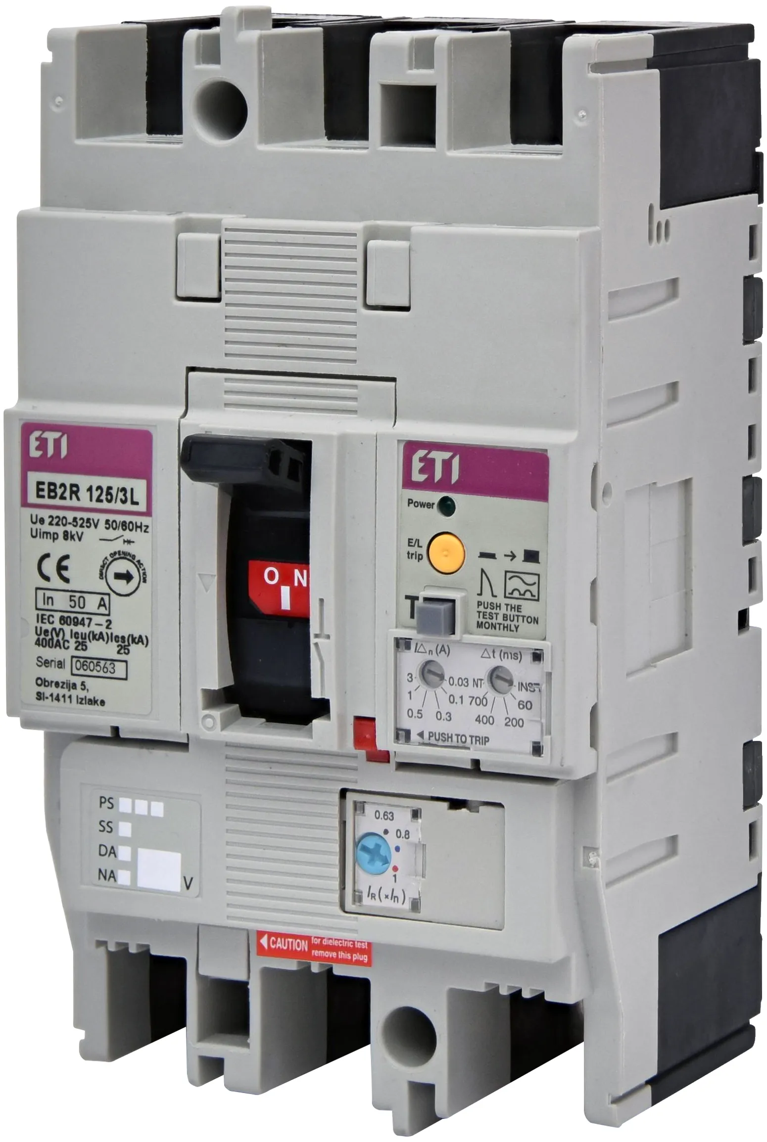 Molded Case Circuit Breaker EB2R 125/3L 50A 3P 004671503