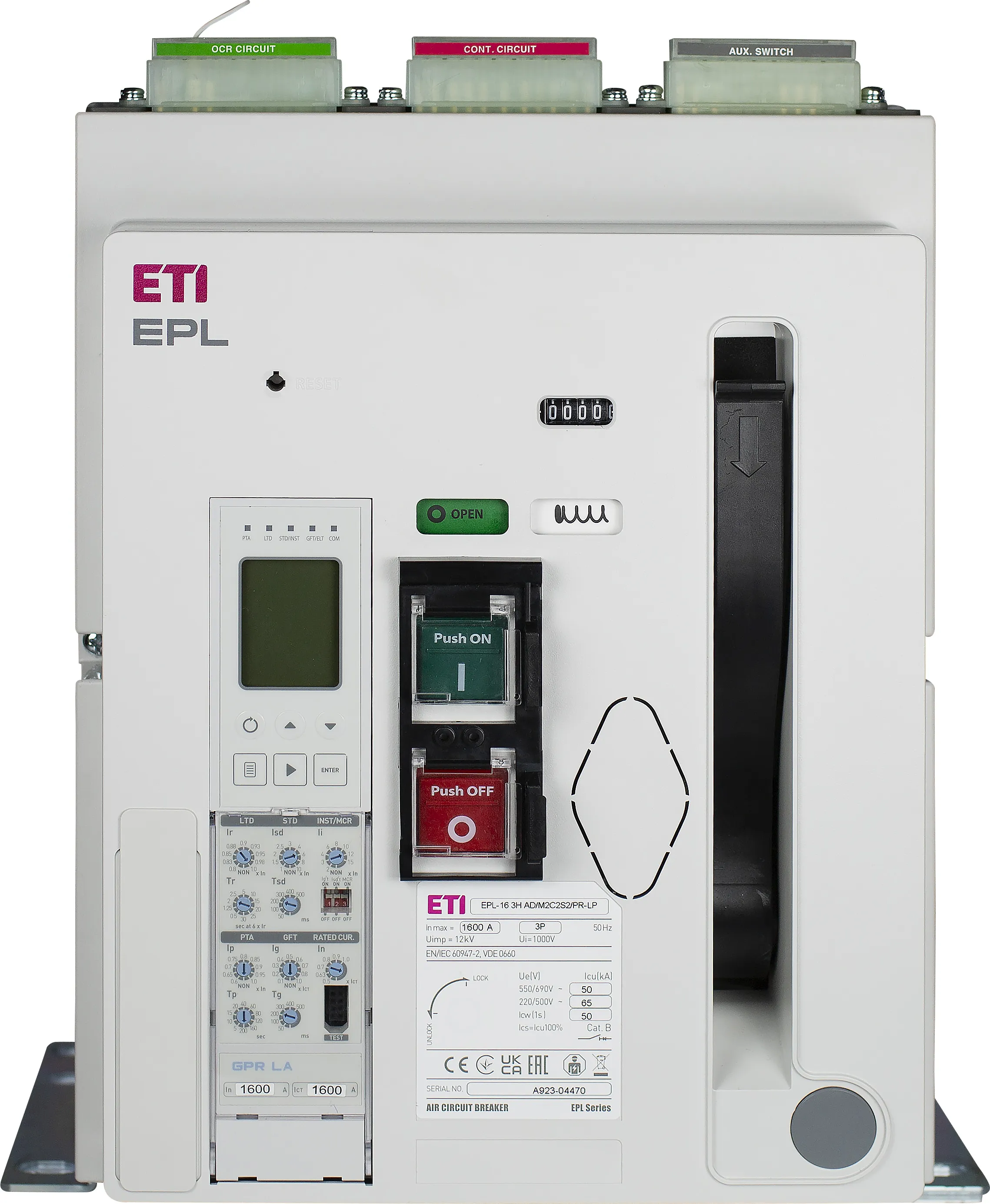 Air Circuit Breaker EPL-16 3H AF/M2C2S2/PR-LP 004695720