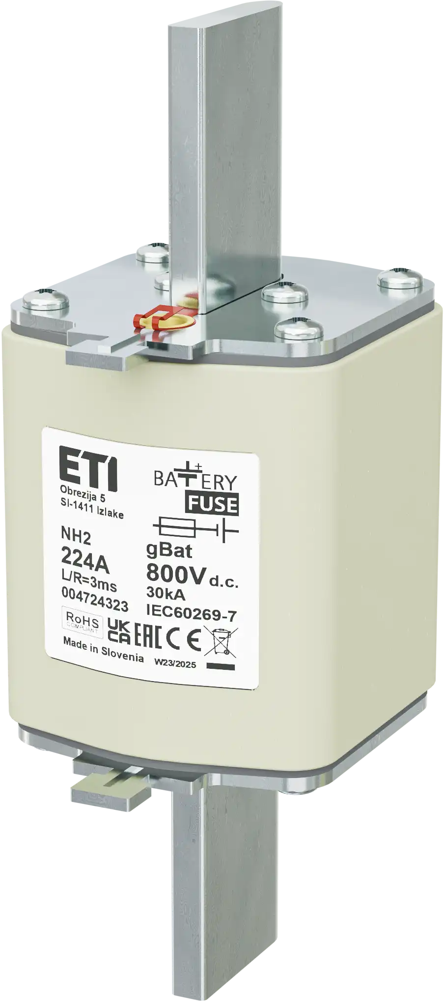 Fuse link NH2 gBat 224A/800V DC 004724323