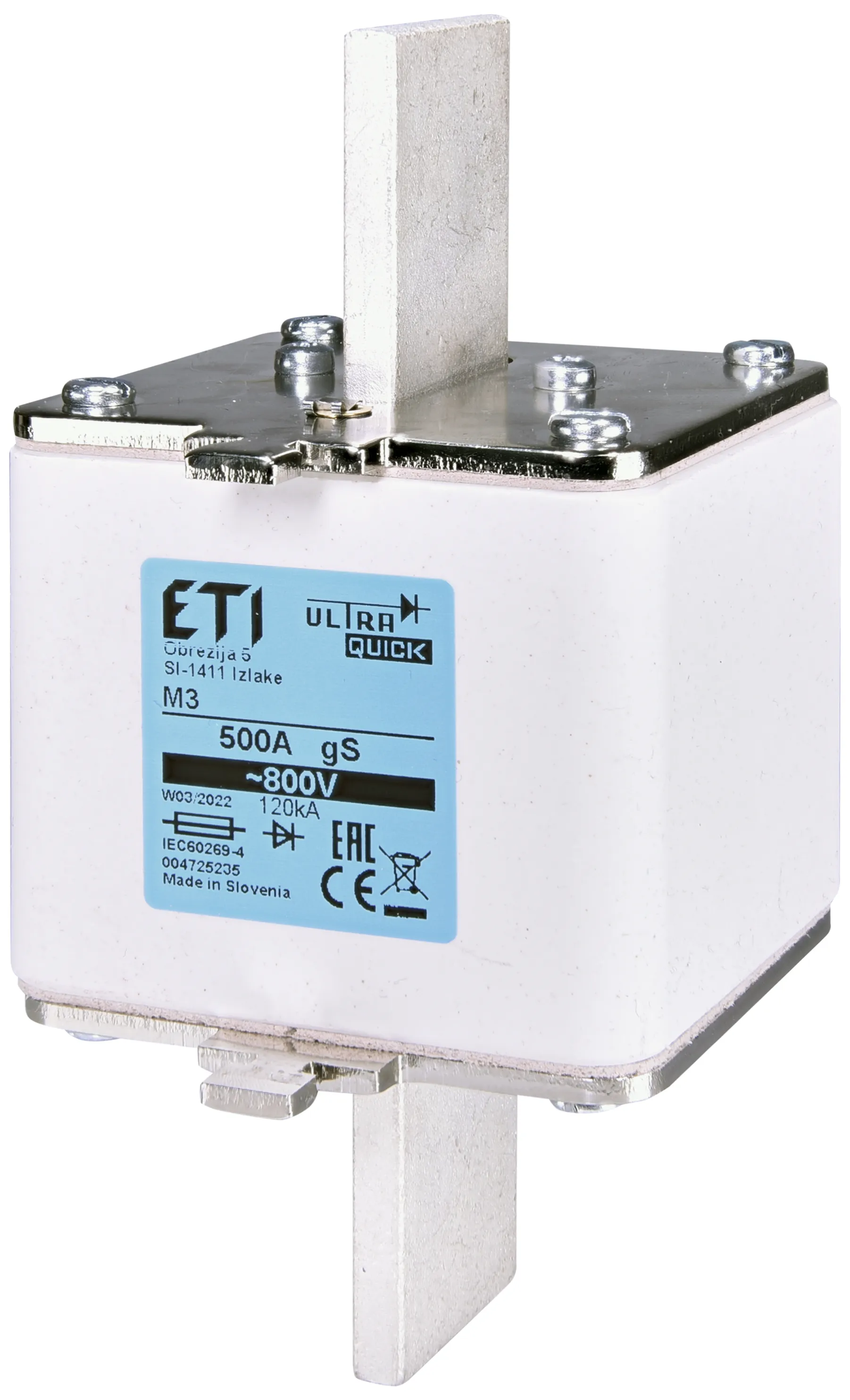 Fuse link NH3 gS 500A/800V 004725235